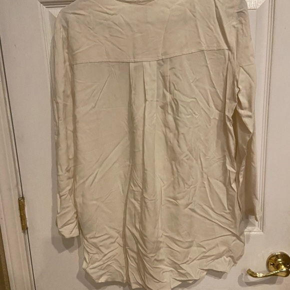 Mssp cream 3/4 sleeve blouse small - Picture 2 of 5